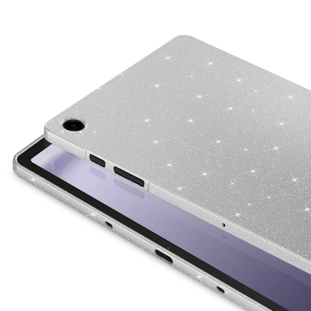 Galaxy Tab S9 FE Simli Parlak Görünümlü Zore Tablet Koton Kılıf Lila