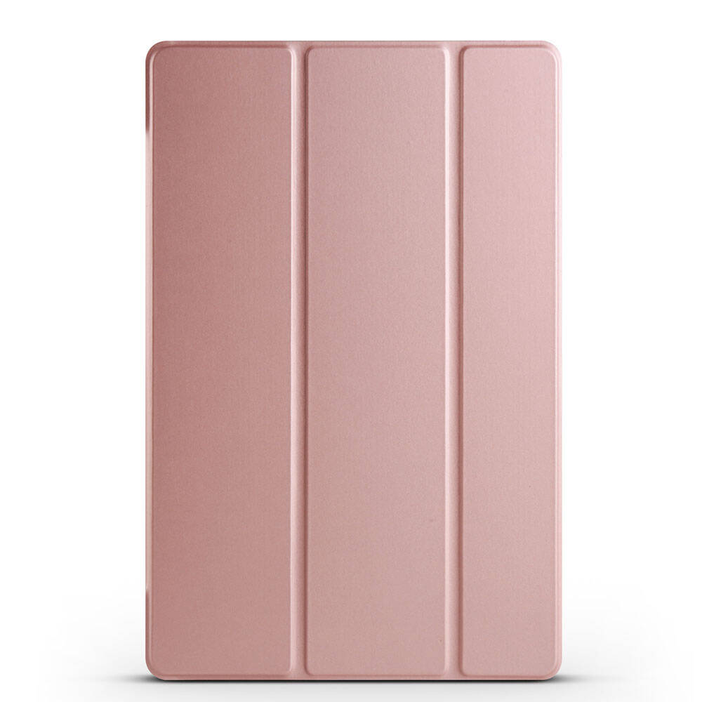 Galaxy Tab S9 FE Zore Smart Cover Standlı 1-1 Kılıf Rose Gold