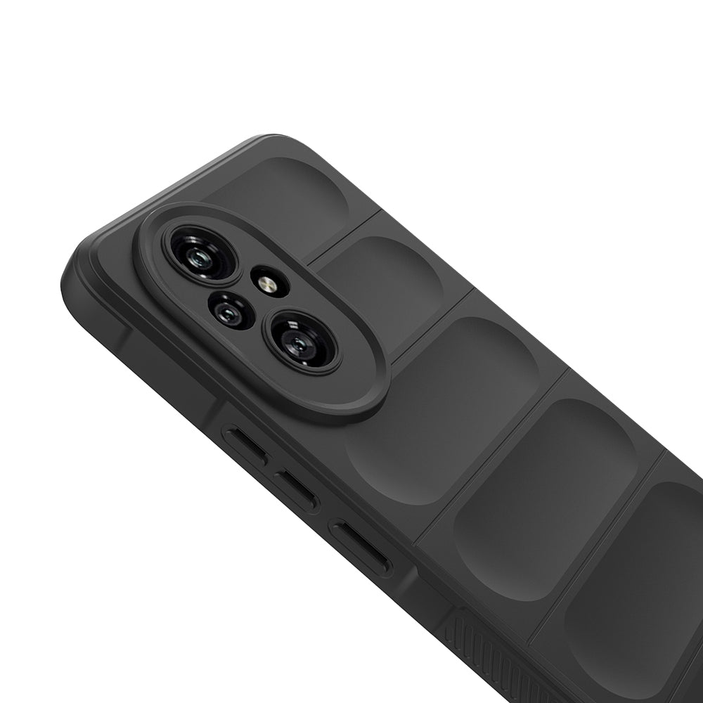 Honor 200 Pro Kılıf Esnek TPU Oyuklu Arka Yüzey Tasarımlı Zore Etnik Silikon Kapak Lacivert