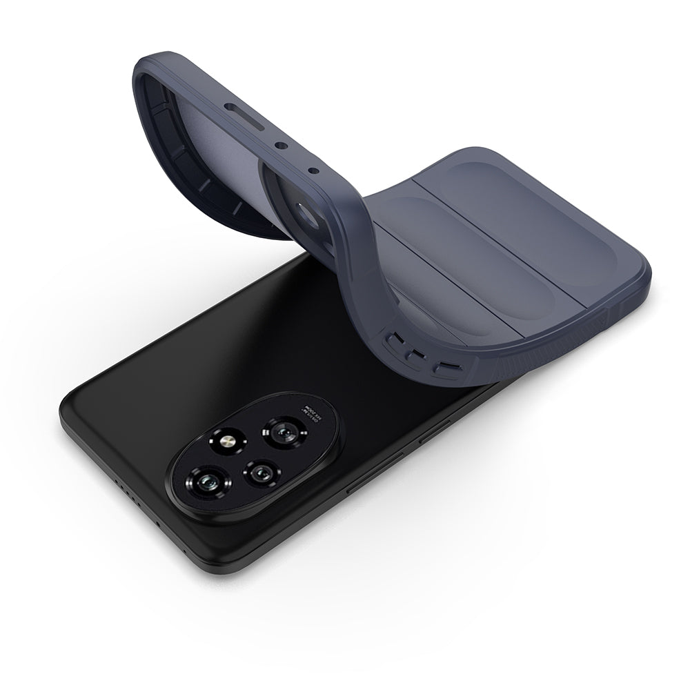 Honor 200 Pro Kılıf Esnek TPU Oyuklu Arka Yüzey Tasarımlı Zore Etnik Silikon Kapak Koyu Yeşil