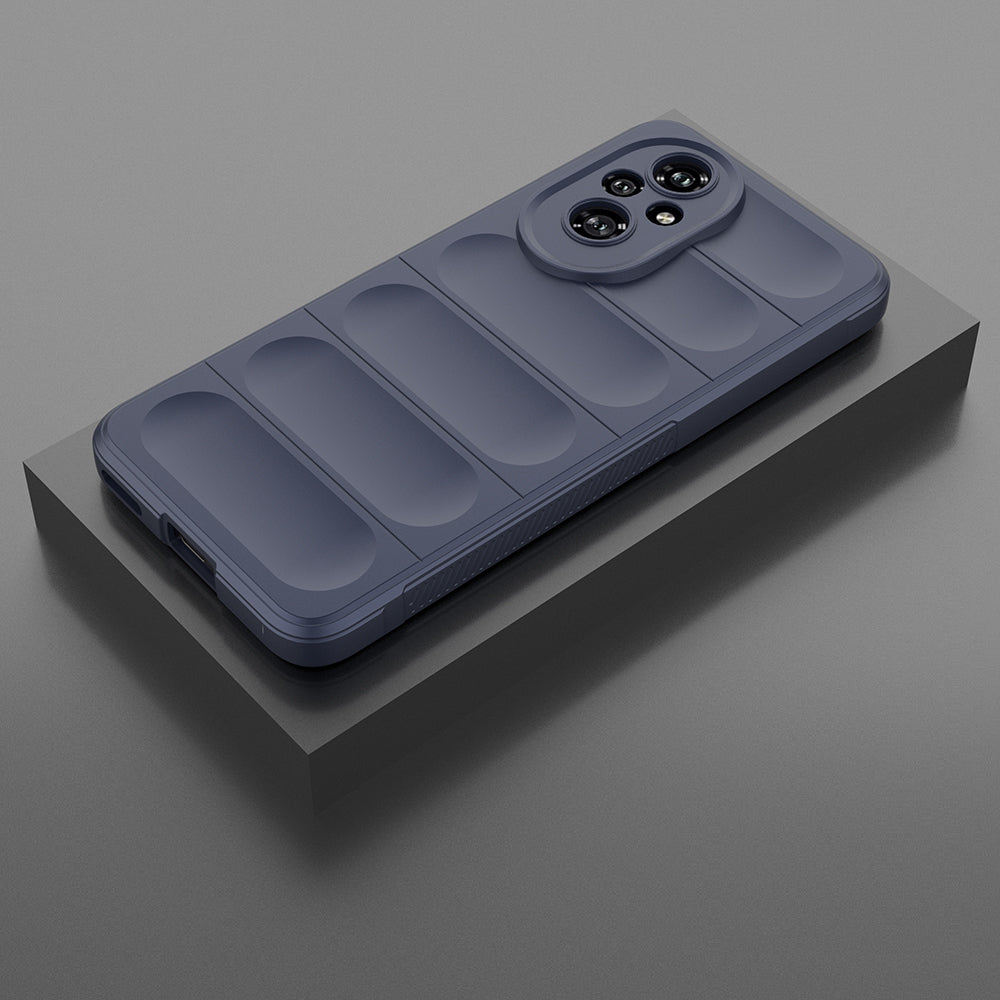 Honor 200 Pro Kılıf Esnek TPU Oyuklu Arka Yüzey Tasarımlı Zore Etnik Silikon Kapak Lacivert