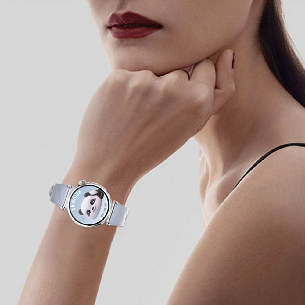 Huawei Watch GT5 Pro 42mm Zore KRD-129 Silikon Kordon Strap Kayış Buz Mavisi