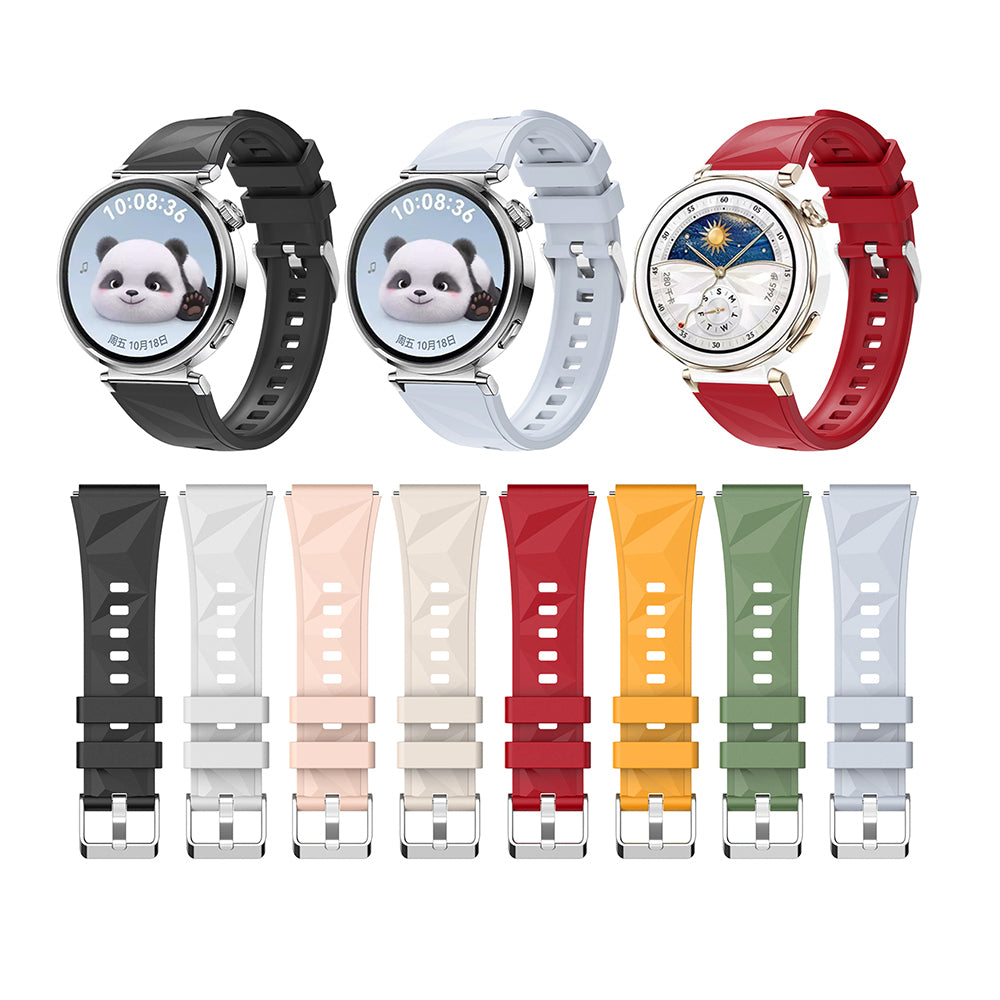 Huawei Watch GT5 Pro 42mm Zore KRD-129 Silikon Kordon Strap Kayış Yeşil