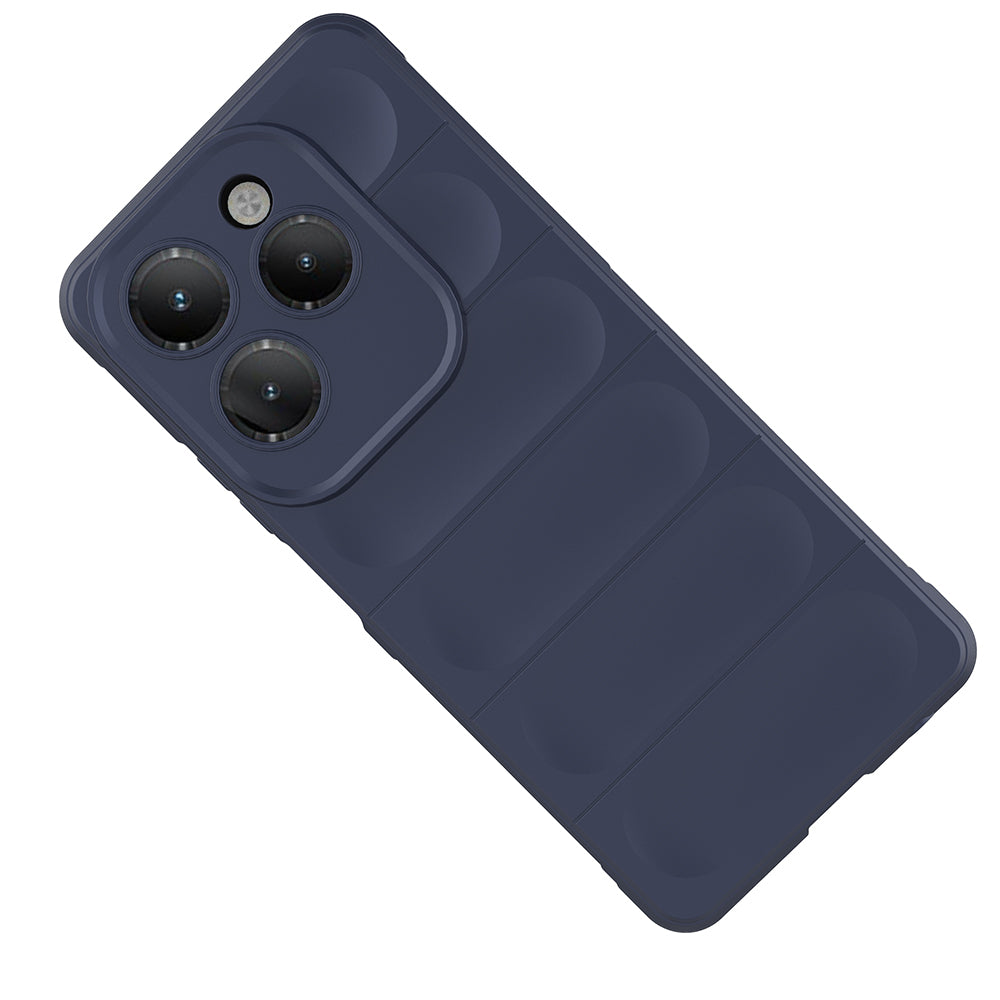 İnfinix Hot 40 Kılıf Esnek TPU Oyuklu Arka Yüzey Tasarımlı Zore Etnik Silikon Kapak Koyu Yeşil