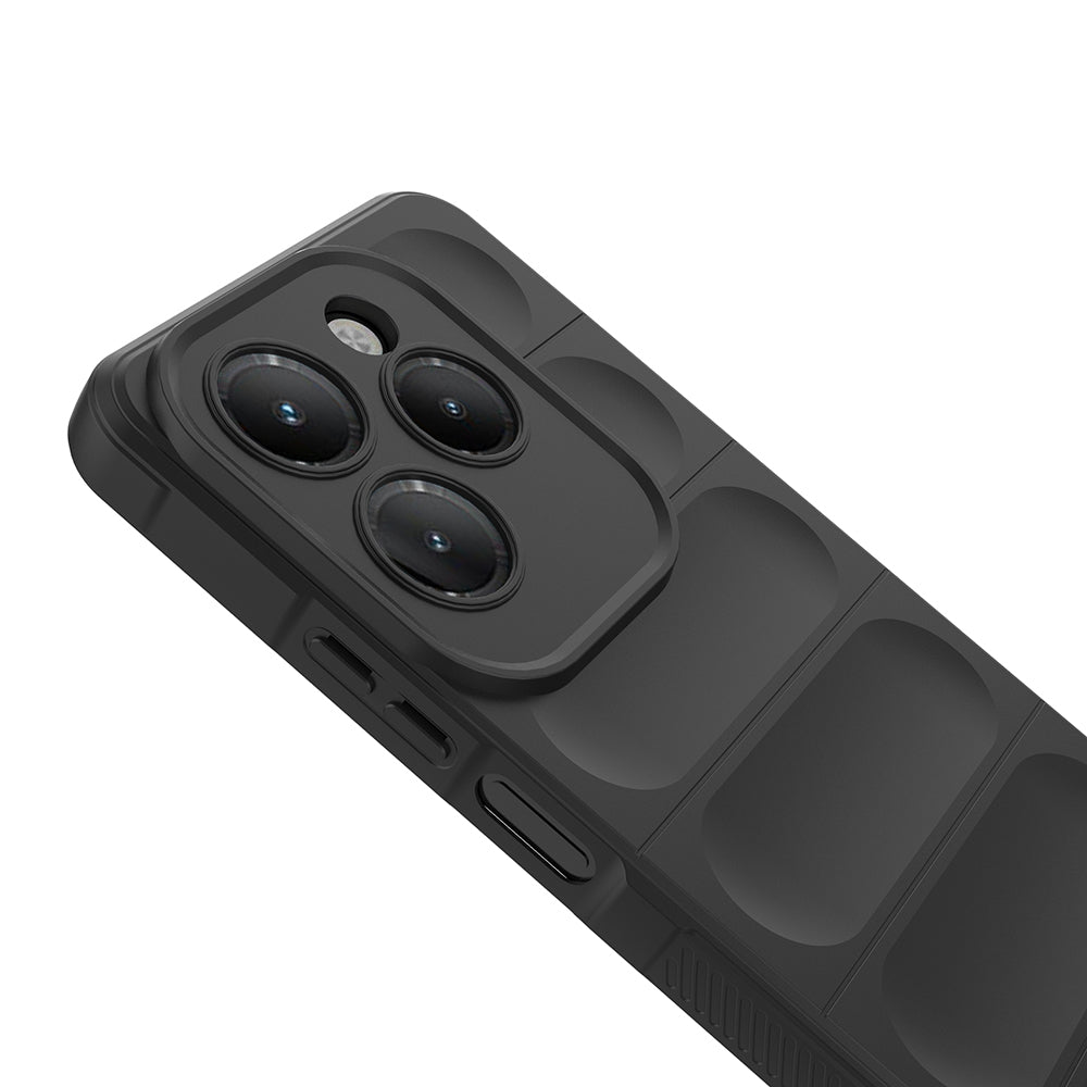 İnfinix Hot 40 Pro Kılıf Esnek TPU Oyuklu Arka Yüzey Tasarımlı Zore Etnik Silikon Kapak Koyu Yeşil