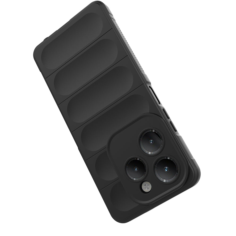 İnfinix Hot 40 Pro Kılıf Esnek TPU Oyuklu Arka Yüzey Tasarımlı Zore Etnik Silikon Kapak Koyu Yeşil