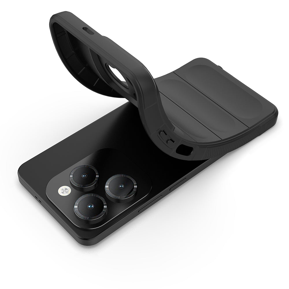 İnfinix Hot 40 Pro Kılıf Esnek TPU Oyuklu Arka Yüzey Tasarımlı Zore Etnik Silikon Kapak Koyu Yeşil