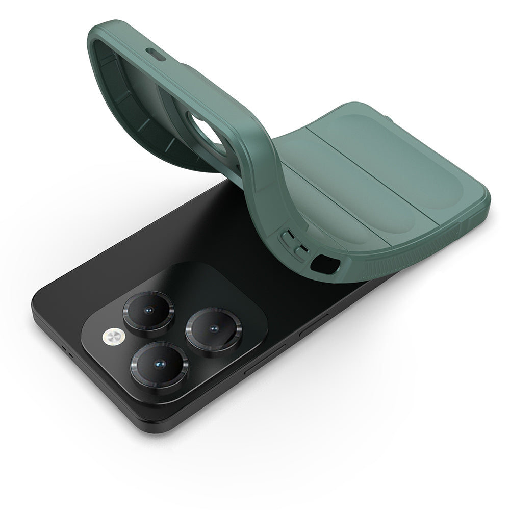 İnfinix Hot 40 Pro Kılıf Esnek TPU Oyuklu Arka Yüzey Tasarımlı Zore Etnik Silikon Kapak Lacivert