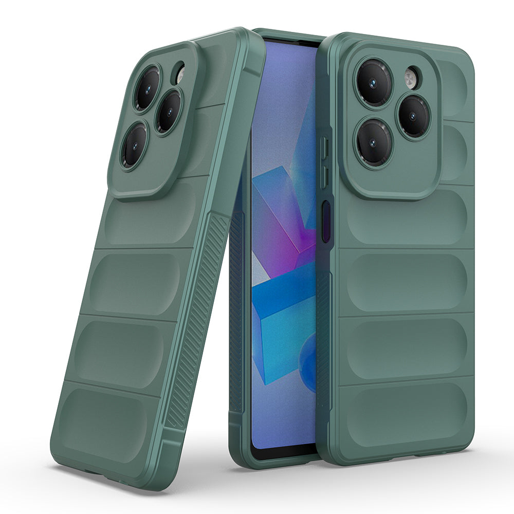 İnfinix Hot 40 Pro Kılıf Esnek TPU Oyuklu Arka Yüzey Tasarımlı Zore Etnik Silikon Kapak Lacivert