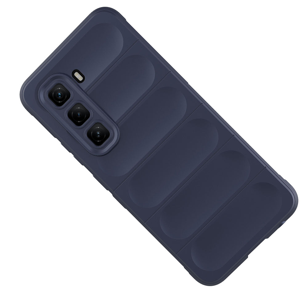 İnfinix Hot 50 4G Kılıf Esnek TPU Oyuklu Arka Yüzey Tasarımlı Zore Etnik Silikon Kapak Siyah