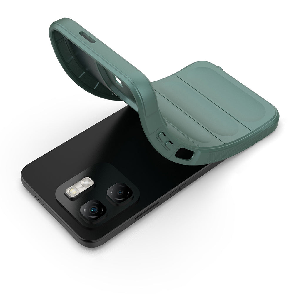 İnfinix Hot 50i 4G Kılıf Esnek TPU Oyuklu Arka Yüzey Tasarımlı Zore Etnik Silikon Kapak Siyah