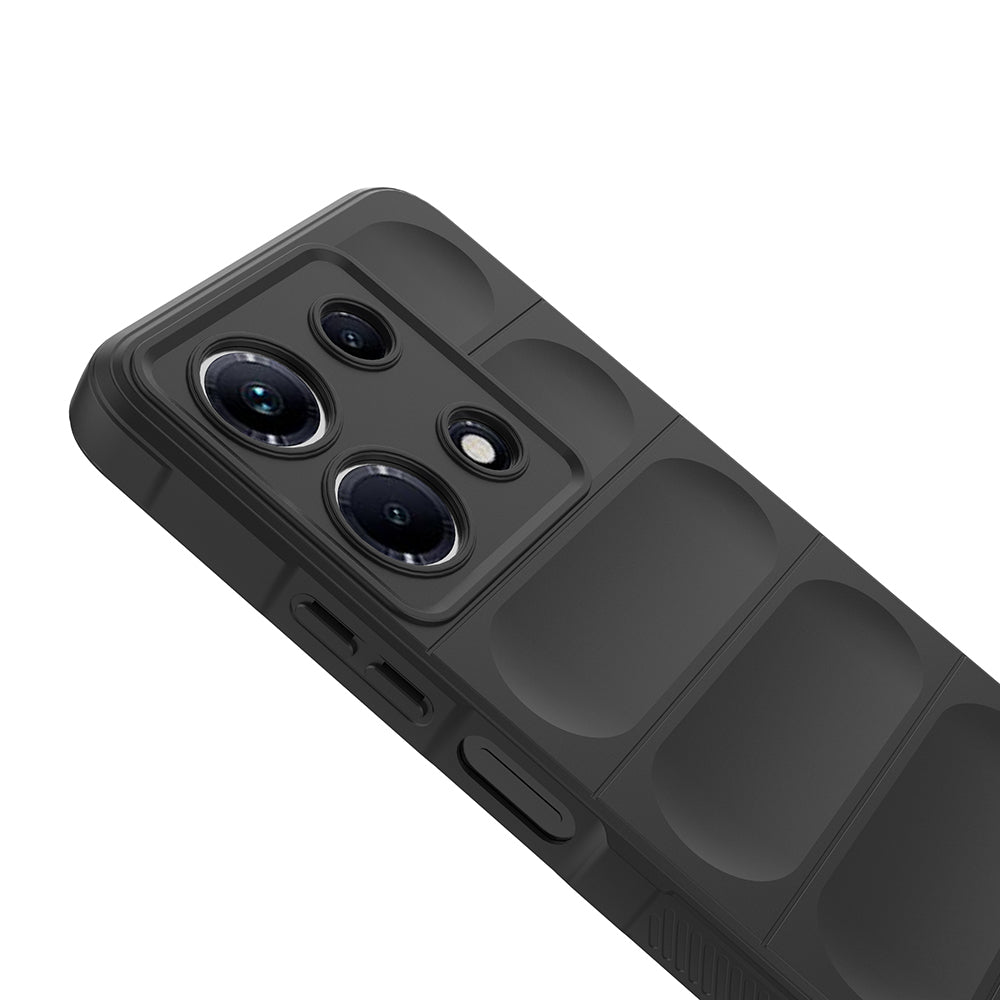 İnfinix Note 30 4G Kılıf Esnek TPU Oyuklu Arka Yüzey Tasarımlı Zore Etnik Silikon Kapak Siyah