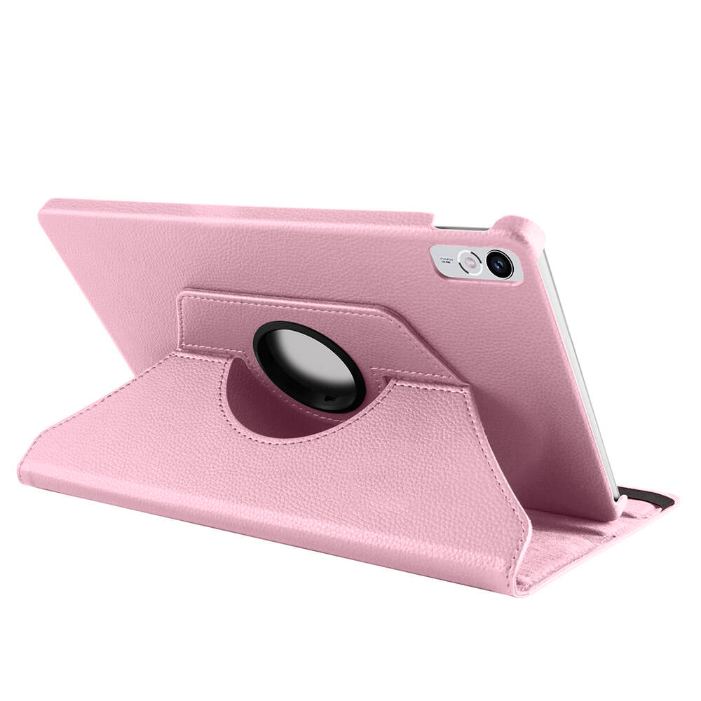 Lenovo Tab P11 11.5 (2.Nesil) TB350UF Zore Dönebilen Standlı Kılıf Pembe Koyu