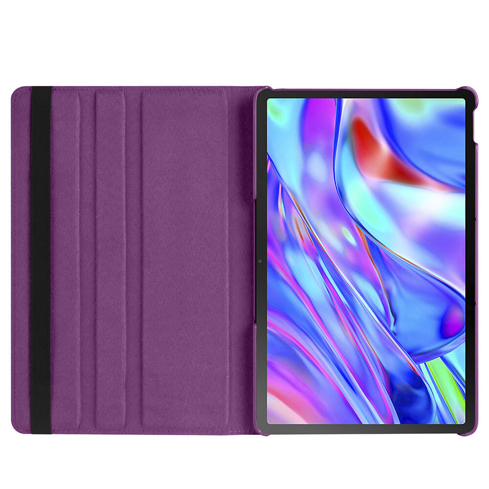 Lenovo Tab P11 11.5 (2.Nesil) TB350UF Zore Dönebilen Standlı Kılıf Mor