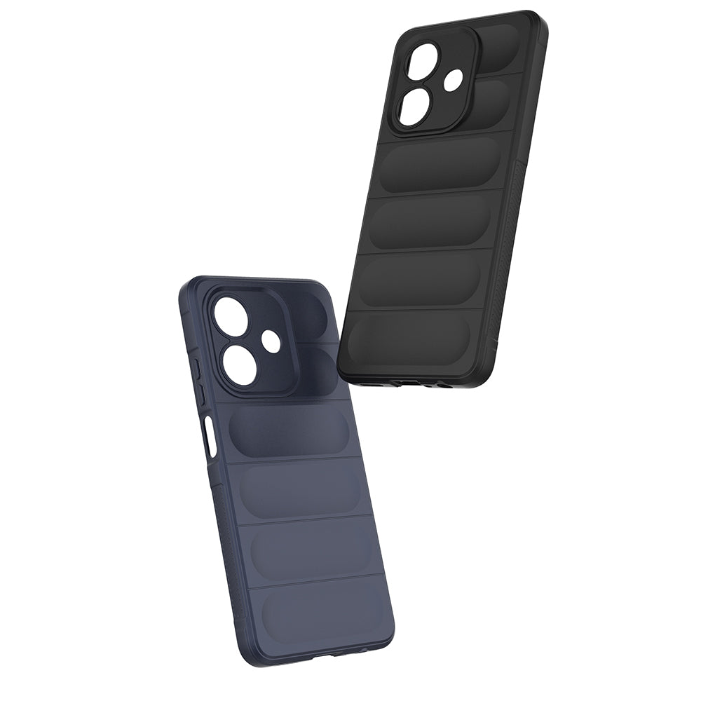 Oppo A3 Kılıf Esnek TPU Oyuklu Arka Yüzey Tasarımlı Zore Etnik Silikon Kapak Koyu Yeşil