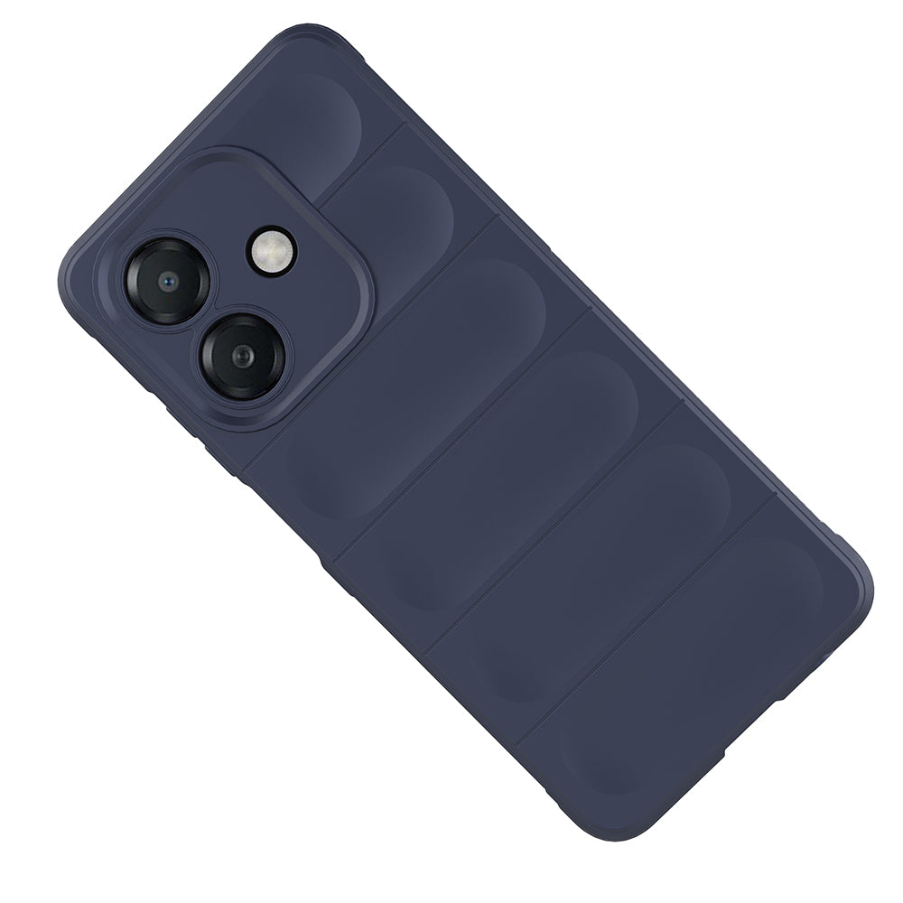 Oppo A3 Kılıf Esnek TPU Oyuklu Arka Yüzey Tasarımlı Zore Etnik Silikon Kapak Siyah