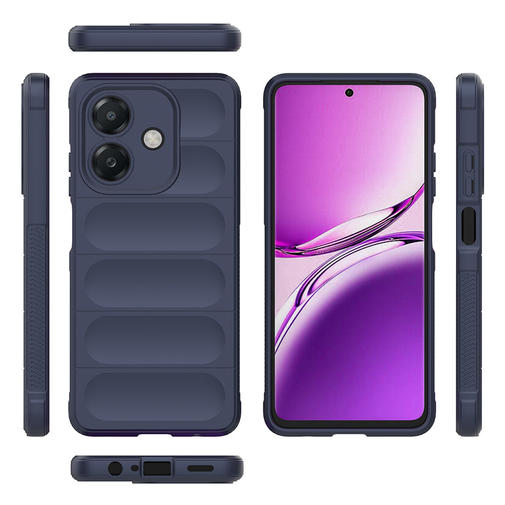 Oppo A3 Kılıf Esnek TPU Oyuklu Arka Yüzey Tasarımlı Zore Etnik Silikon Kapak Siyah