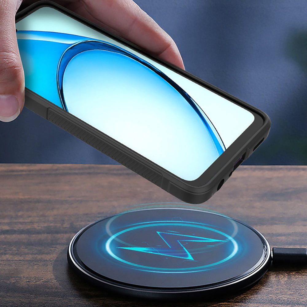 Oppo A60 Kılıf Esnek TPU Oyuklu Arka Yüzey Tasarımlı Zore Etnik Silikon Kapak Siyah