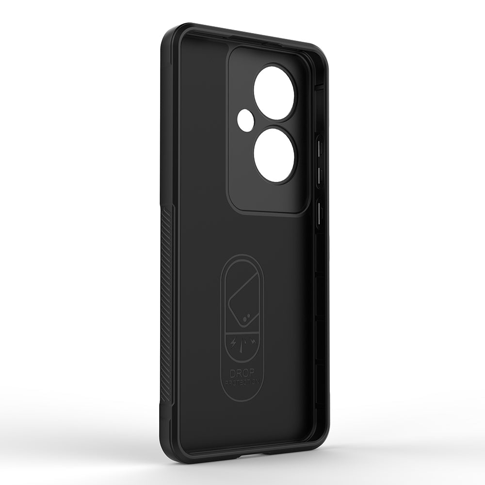 Oppo Reno 11F 5G Kılıf Esnek TPU Oyuklu Arka Yüzey Tasarımlı Zore Etnik Silikon Kapak Koyu Yeşil