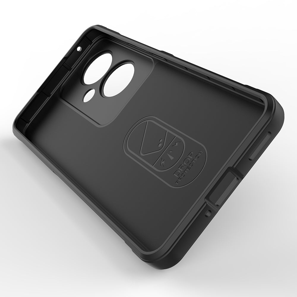 Oppo Reno 11F 5G Kılıf Esnek TPU Oyuklu Arka Yüzey Tasarımlı Zore Etnik Silikon Kapak Lacivert