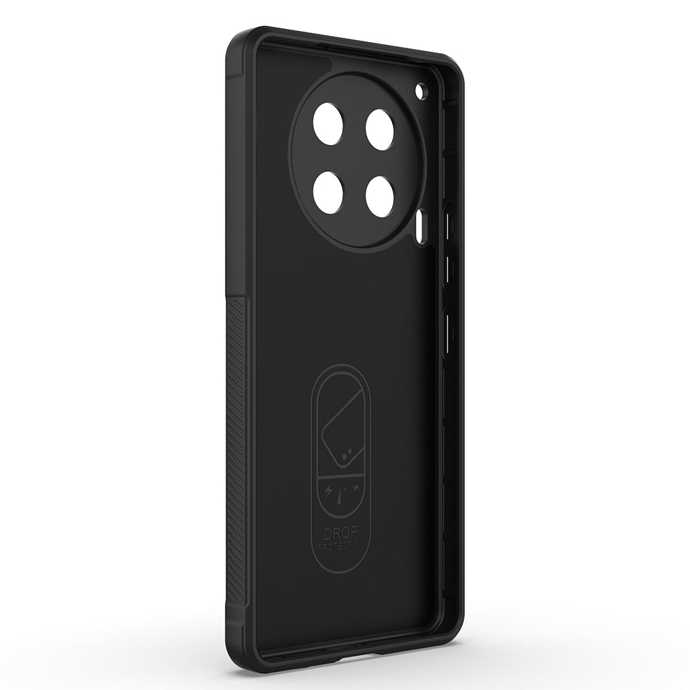 Tecno Camon 30 4G Kılıf Esnek TPU Oyuklu Arka Yüzey Tasarımlı Zore Etnik Silikon Kapak Lacivert