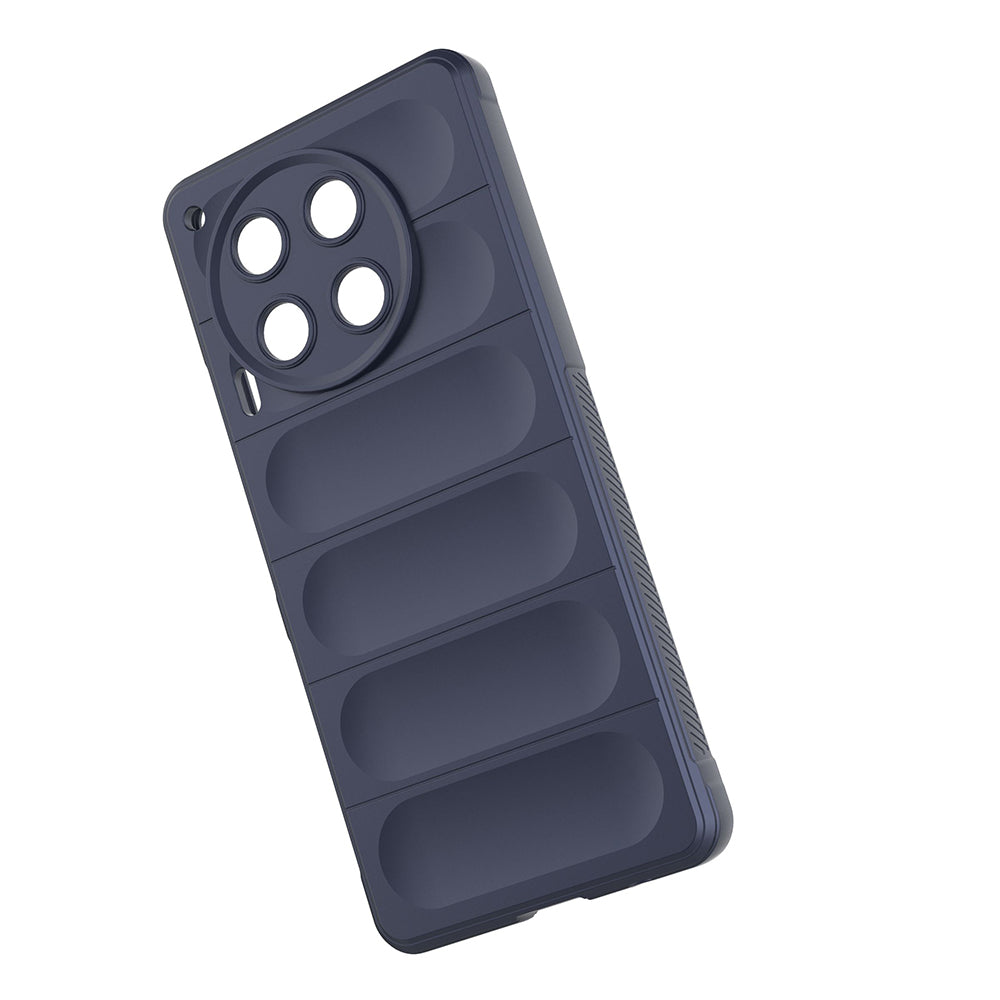 Tecno Camon 30 4G Kılıf Esnek TPU Oyuklu Arka Yüzey Tasarımlı Zore Etnik Silikon Kapak Siyah