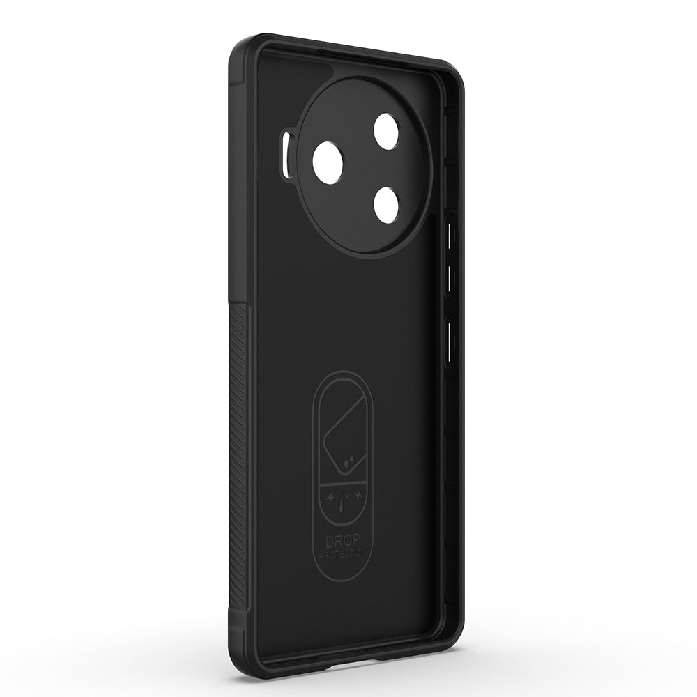 Tecno Camon 30 Pro 5G Kılıf Esnek TPU Oyuklu Arka Yüzey Tasarımlı Zore Etnik Silikon Kapak Lacivert