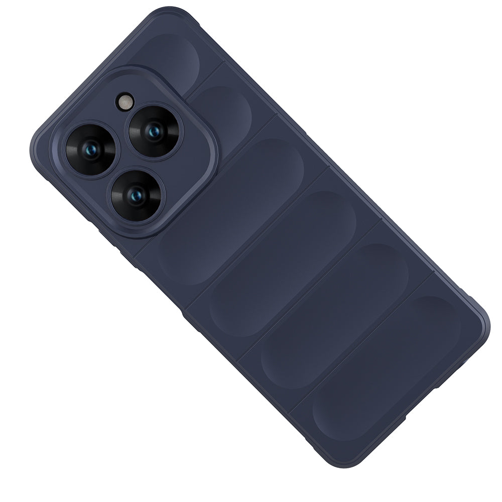 Tecno Spark 20 Pro 4G Kılıf Esnek TPU Oyuklu Arka Yüzey Tasarımlı Zore Etnik Silikon Kapak Koyu Yeşil