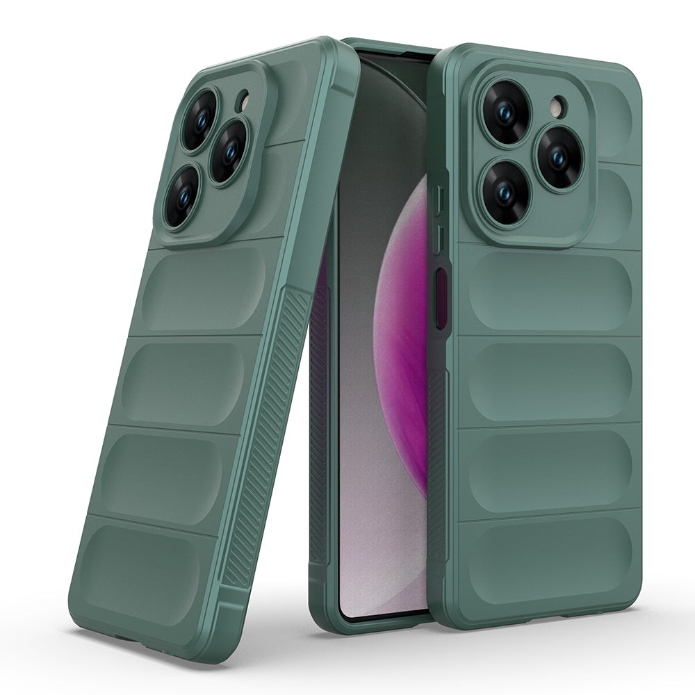 Tecno Spark 20 Pro 4G Kılıf Esnek TPU Oyuklu Arka Yüzey Tasarımlı Zore Etnik Silikon Kapak Siyah