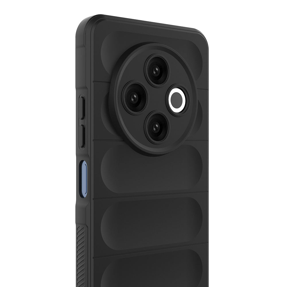 Tecno Spark 30 4G Kılıf Esnek TPU Oyuklu Arka Yüzey Tasarımlı Zore Etnik Silikon Kapak Lacivert