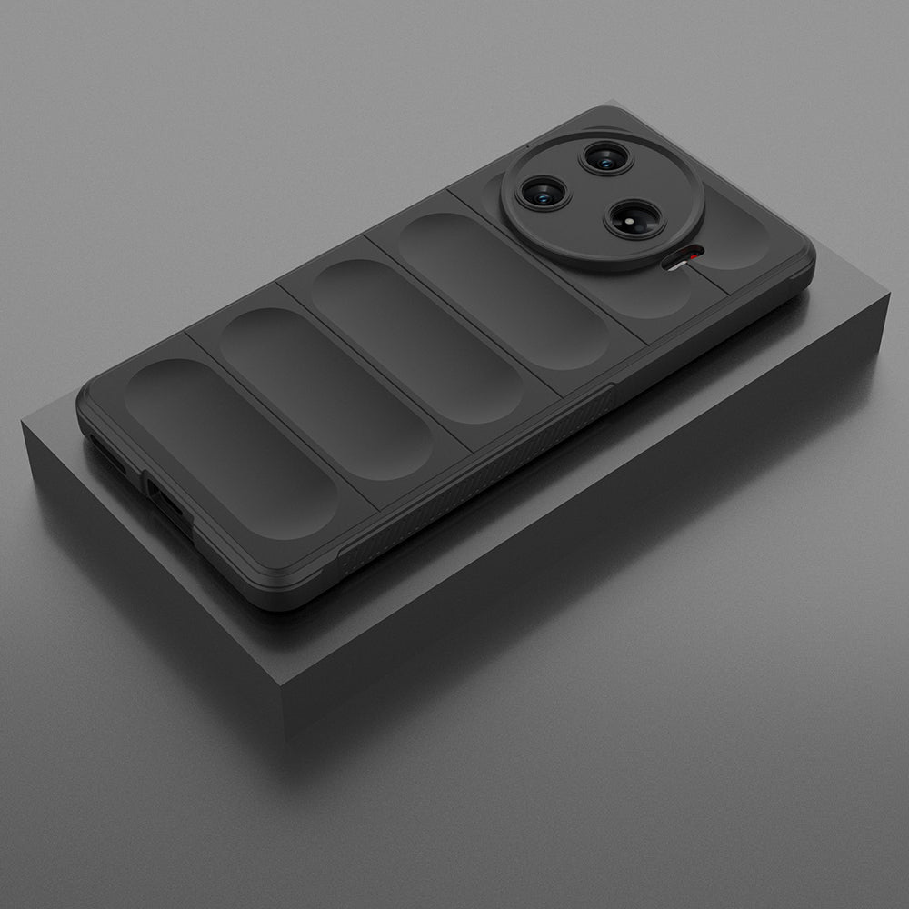 Tecno Spark 30 Pro Kılıf Esnek TPU Oyuklu Arka Yüzey Tasarımlı Zore Etnik Silikon Kapak Lacivert