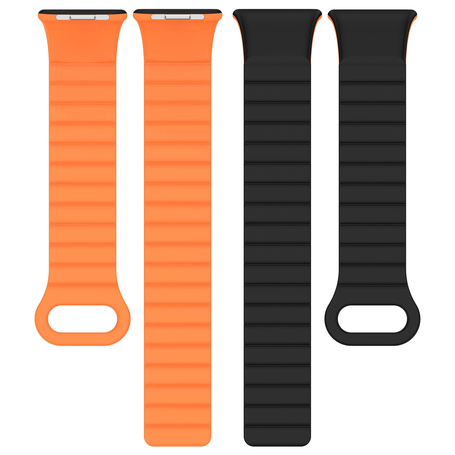 Xiaomi Mi Band 8 Pro Silikon Kordon Zore KRD-105 Strap Kayış Pembe-Turuncu