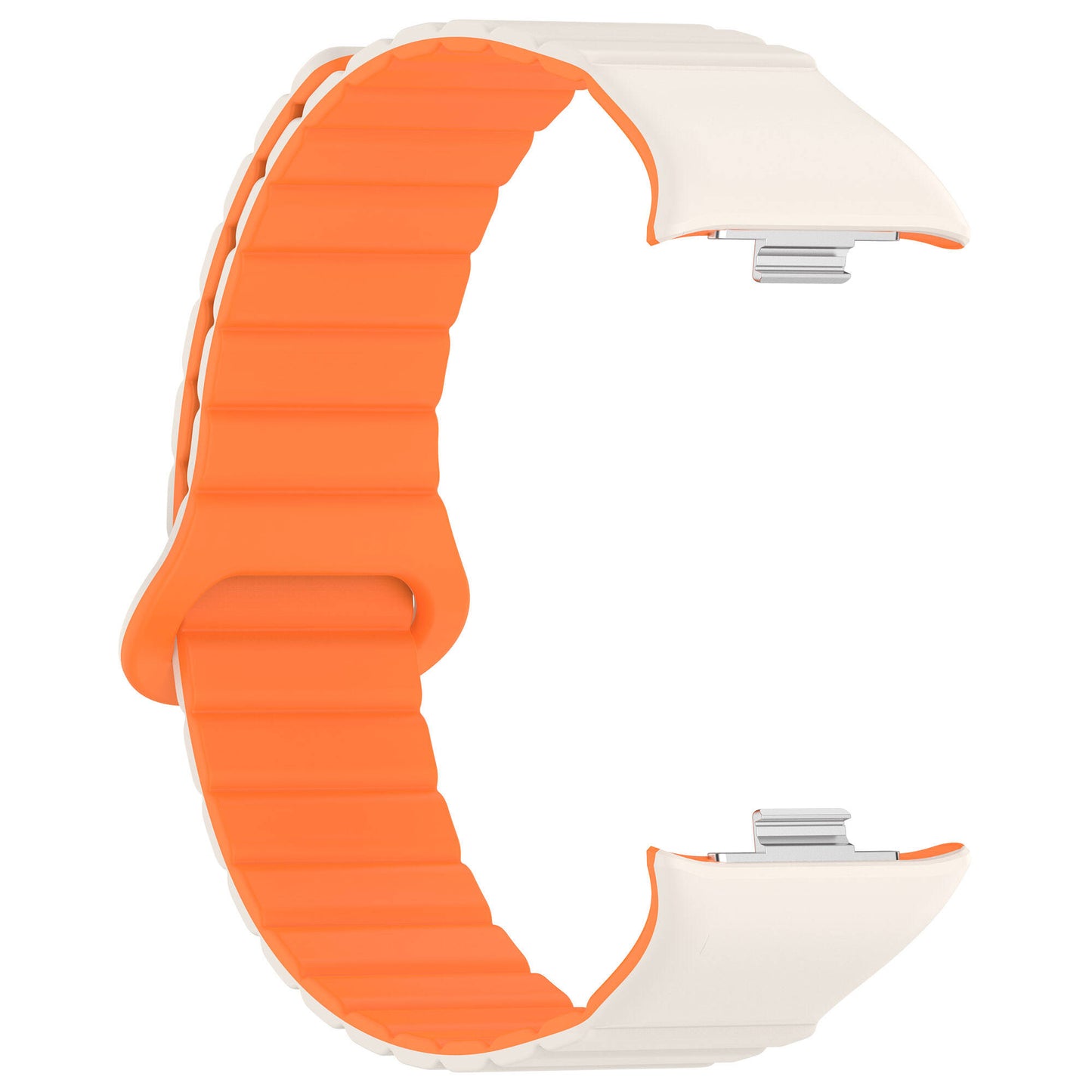 Xiaomi Mi Band 8 Pro Silikon Kordon Zore KRD-105 Strap Kayış Pembe-Turuncu