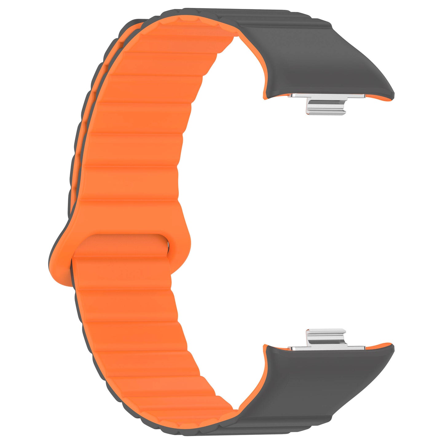 Xiaomi Mi Band 8 Pro Silikon Kordon Zore KRD-105 Strap Kayış Pembe-Turuncu