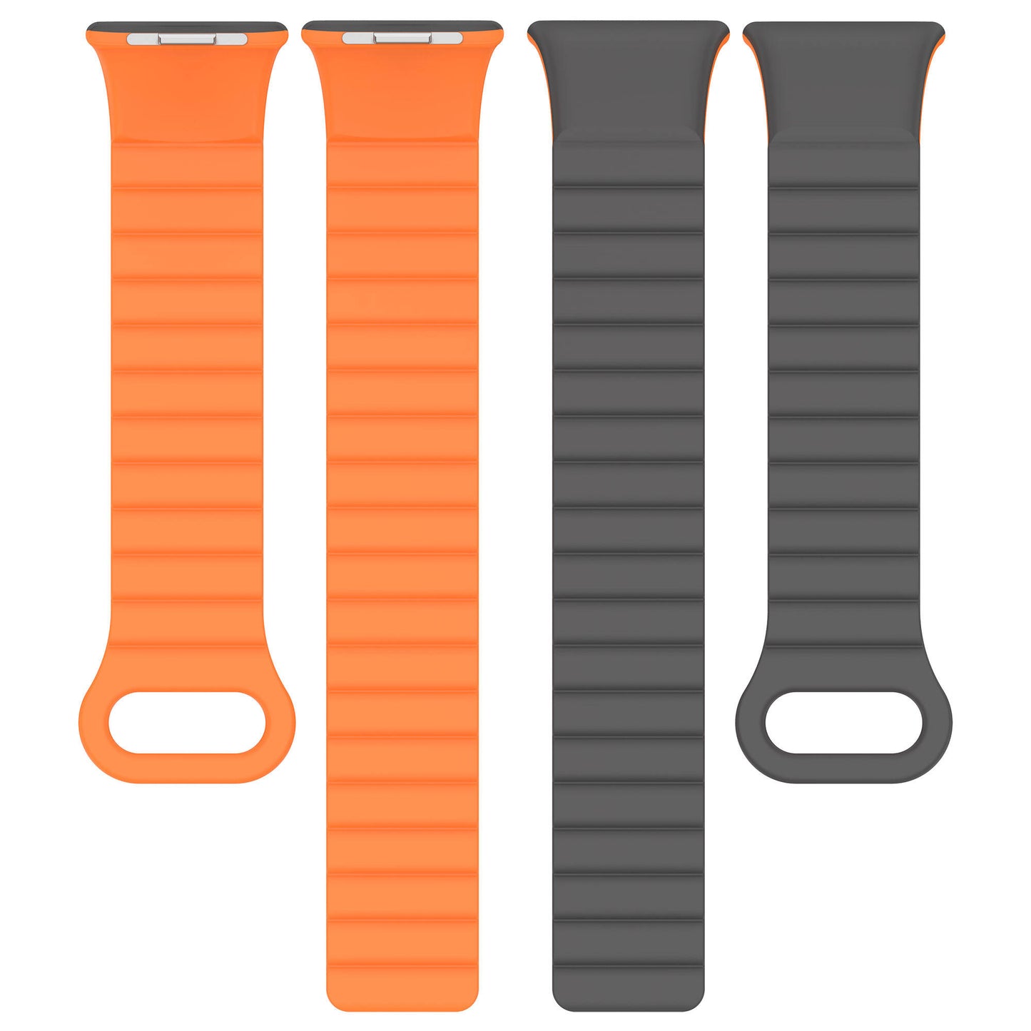 Xiaomi Mi Band 8 Pro Silikon Kordon Zore KRD-105 Strap Kayış Pembe-Turuncu