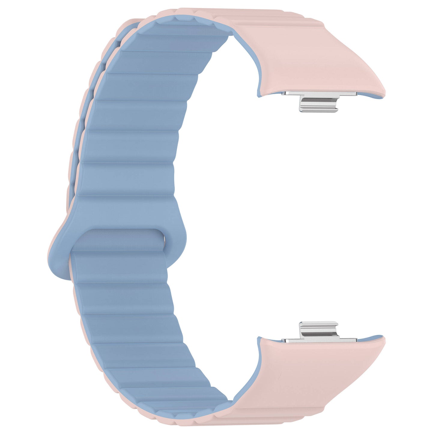 Xiaomi Mi Band 8 Pro Silikon Kordon Zore KRD-105 Strap Kayış Pembe-Turuncu