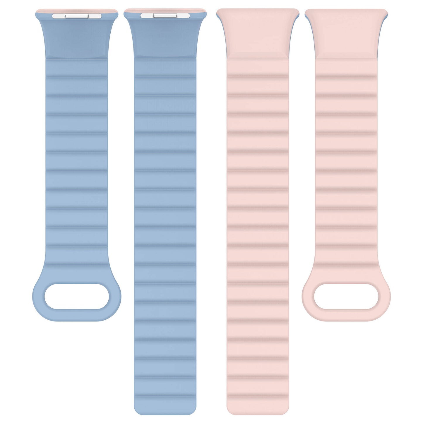 Xiaomi Mi Band 8 Pro Silikon Kordon Zore KRD-105 Strap Kayış Pembe-Turuncu