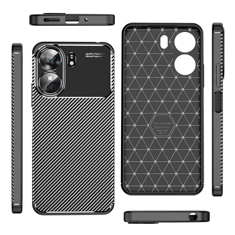 Xiaomi Poco C65 Kılıf Zore Negro Silikon Kapak Siyah