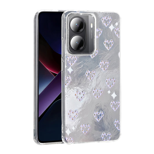 Xiaomi Poco X7 Pro Kılıf Kamera Korumalı Figürlü Zore Ponti Silikon Kapak Beyaz