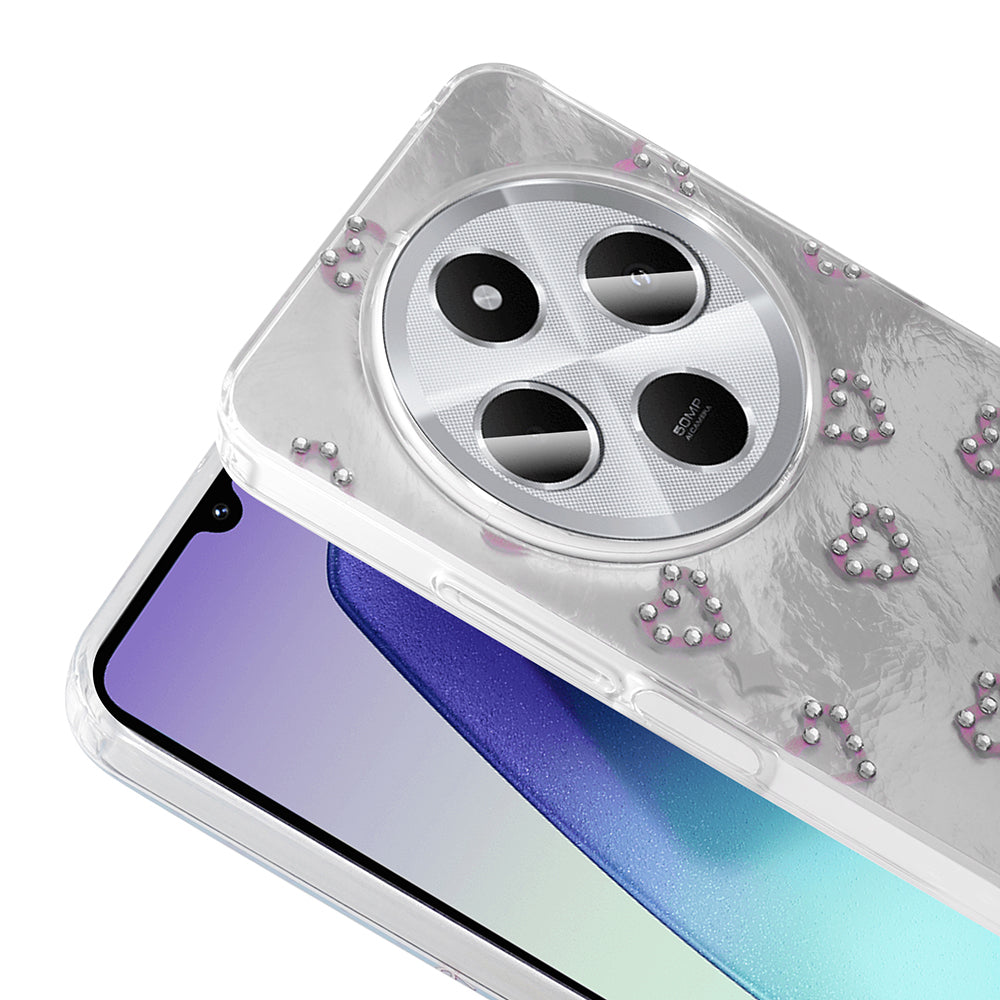 Xiaomi Redmi 14C 4G Kılıf Kamera Korumalı Figürlü Zore Ponti Silikon Kapak Lila