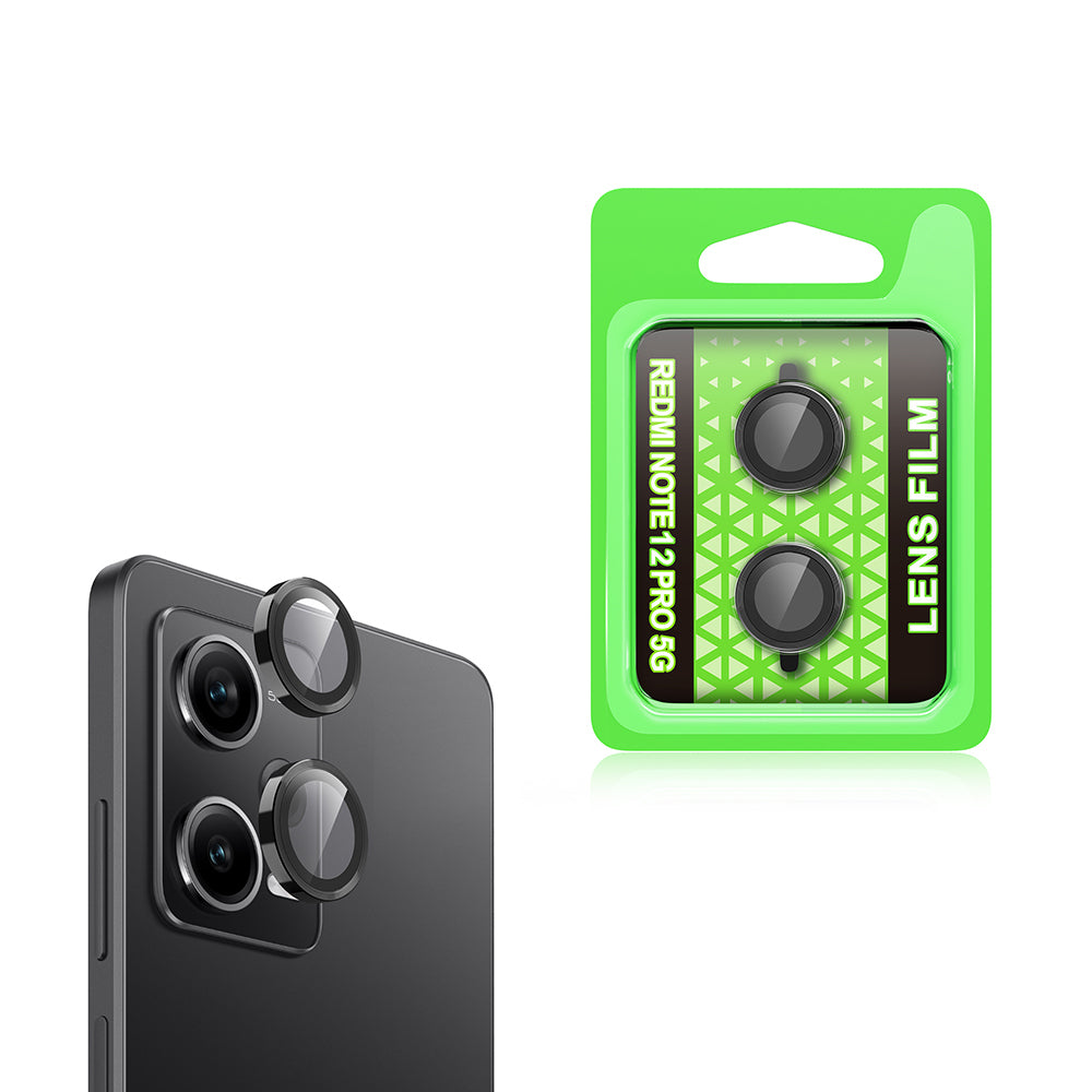 Xiaomi Redmi Note 12 Pro 5G Zore CL-07 Kamera Lens Koruyucu Siyah