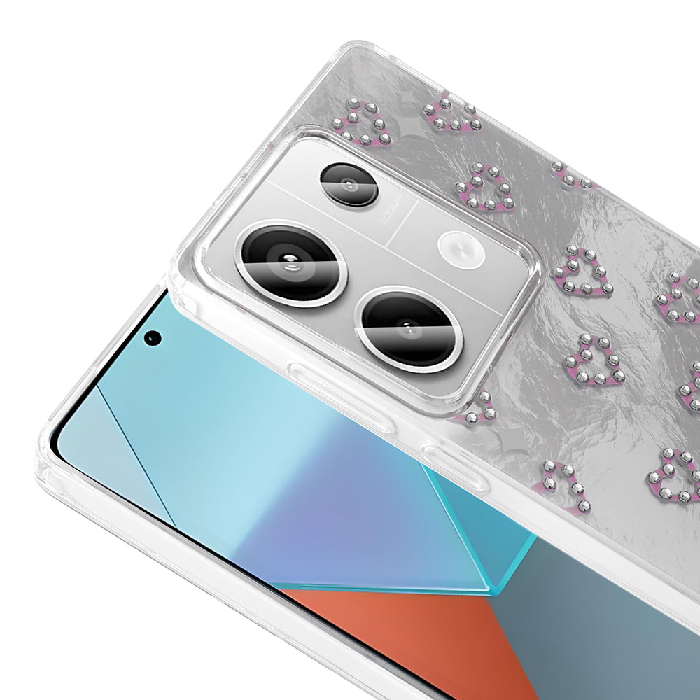 Xiaomi Redmi Note 13 Pro 4G Kılıf Kamera Korumalı Figürlü Zore Ponti Silikon Kapak Açık Mavi