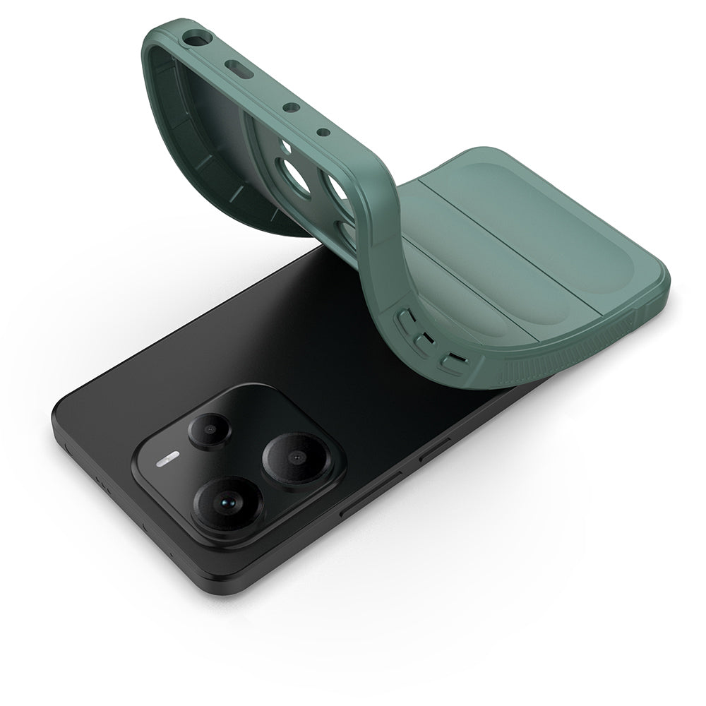 Xiaomi Redmi Note 14 4G Kılıf Esnek TPU Oyuklu Arka Yüzey Tasarımlı Zore Etnik Silikon Kapak Siyah