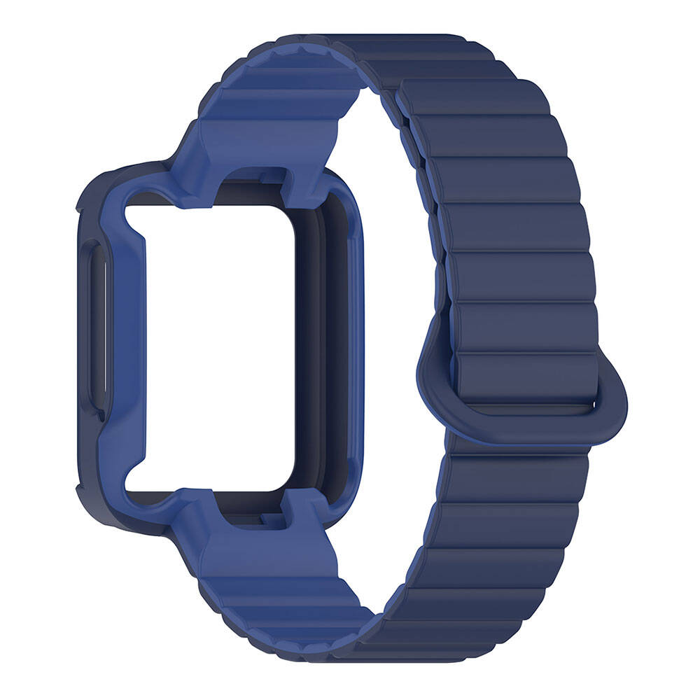 Xiaomi Redmi Watch 2 Silikon Kordon Zore KRD-105 Strap Kayış Siyah-Turuncu