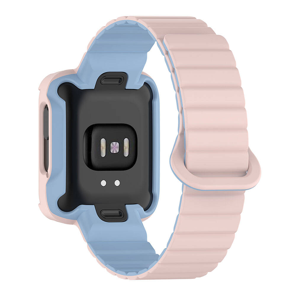 Xiaomi Redmi Watch 2 Silikon Kordon Zore KRD-105 Strap Kayış Siyah-Turuncu