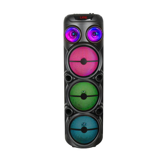 Zore GD-2887 Dijital LED Göstergeli Mikrofonlu RGB TWS 8 inç Stereo Bass Kablosuz Karaoke Hoparlör Siyah