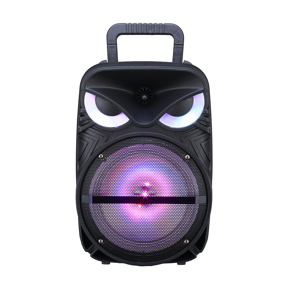 Zore PK-17 FM Radyolu Mikrofonlu RGB TWS 8 inç Stereo Bass Kablosuz Karaoke Hoparlör Siyah