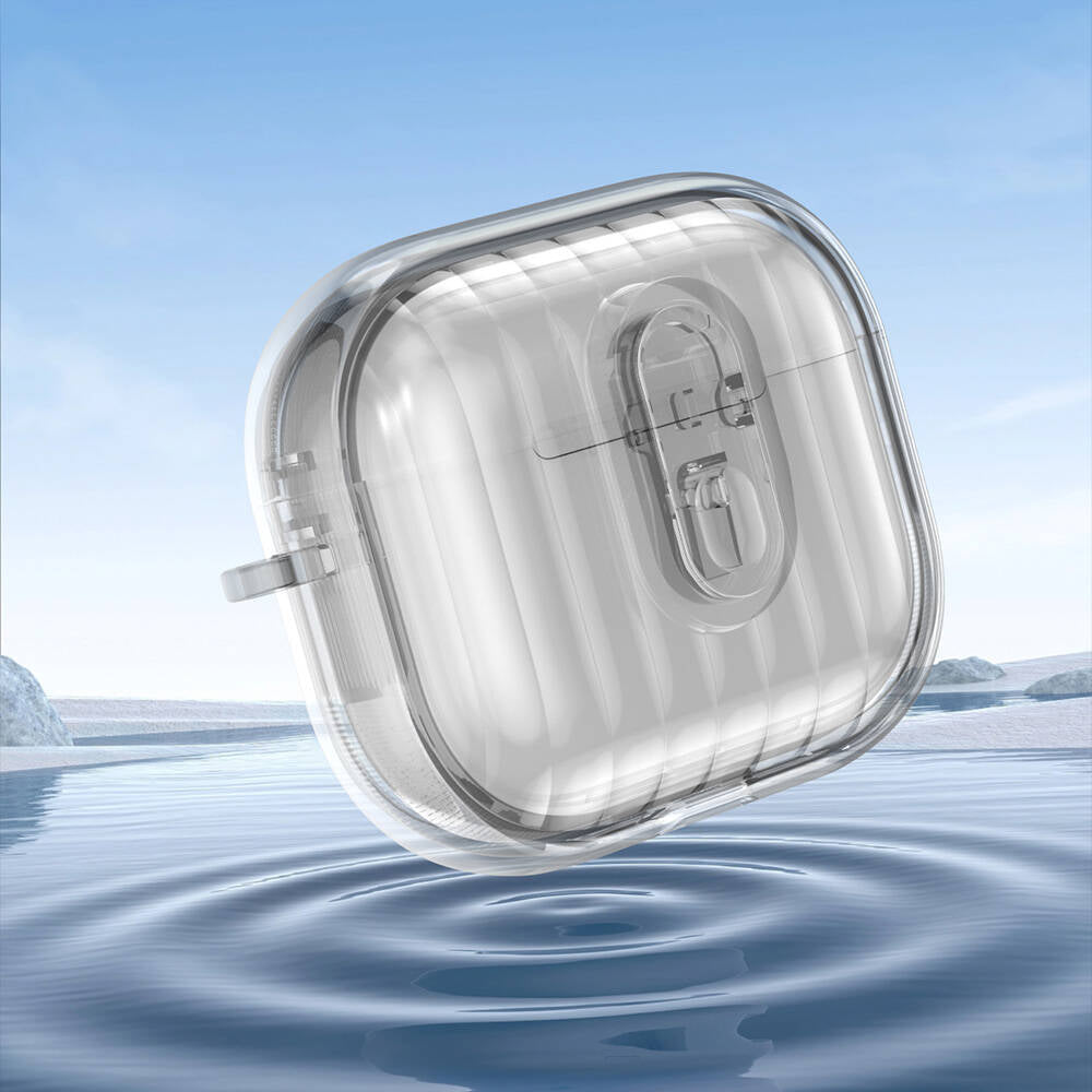 Airpods 4 Kılıf Kenarları Renkli Şeffaf Dilimli Silikon Zore Airbag 40 Kılıf Şeffaf