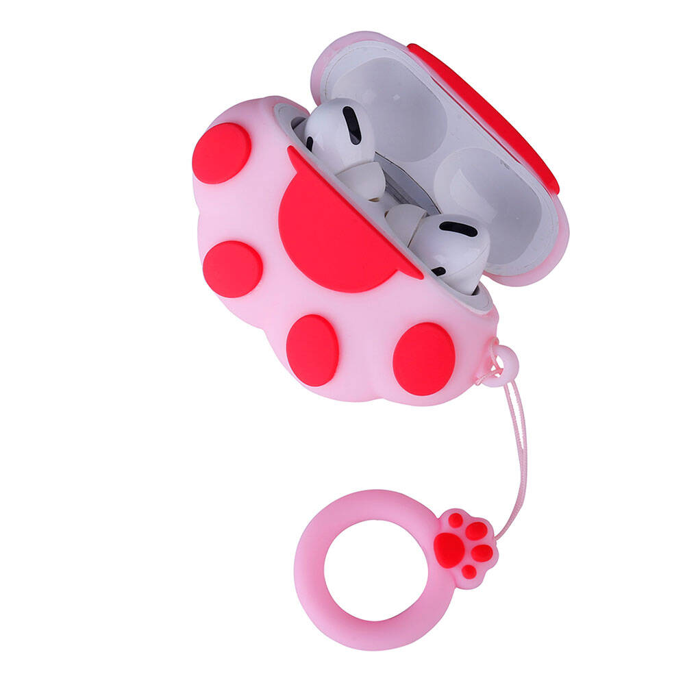 Apple Airpods Pro 2 Zore TPU Kabartma Figürlü İpli Airbag 37 Silikon Kılıf NO22