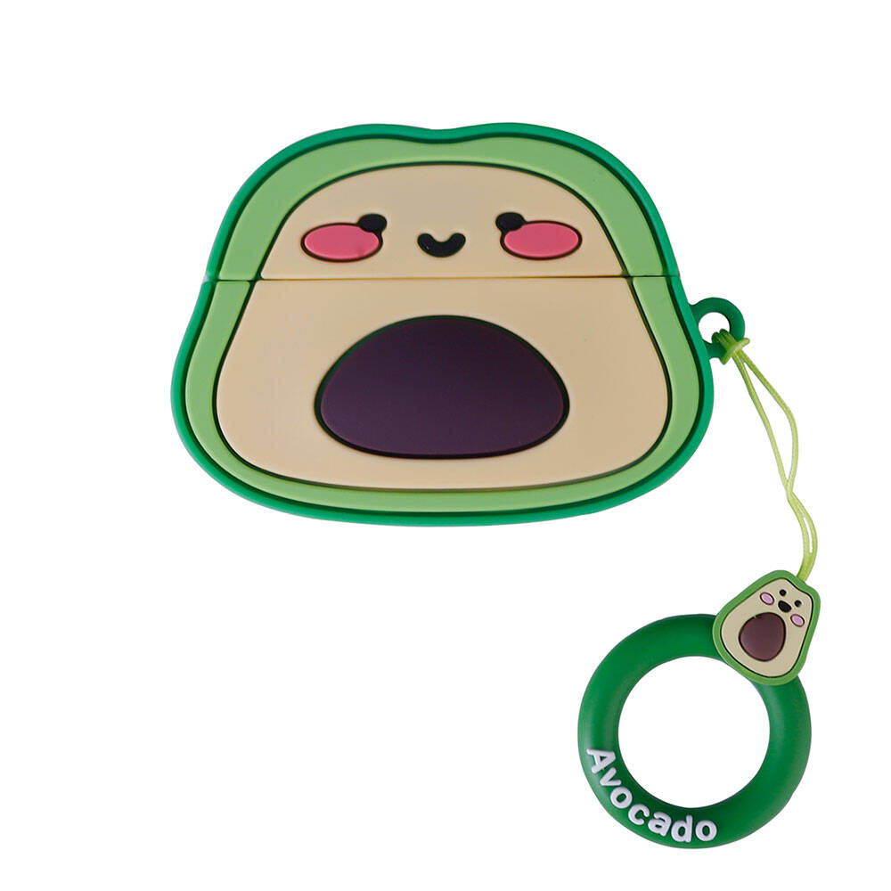 Apple Airpods Pro 2 Zore TPU Kabartma Figürlü İpli Airbag 37 Silikon Kılıf NO23